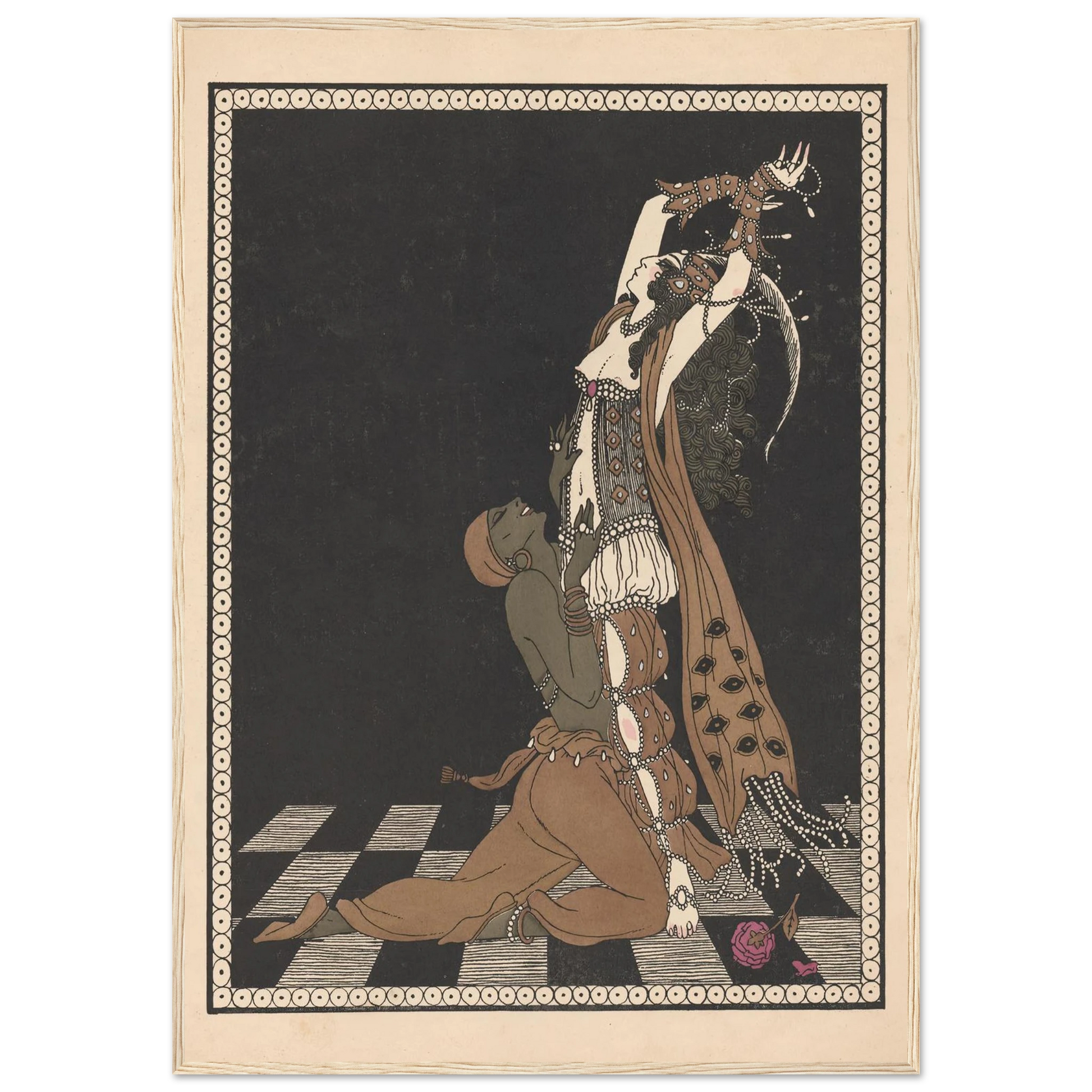 Vaslav Nijinsky and Ida Rubinstein in Schéhérazade (1913) Art Print | George Barbier-Quipham Collections
