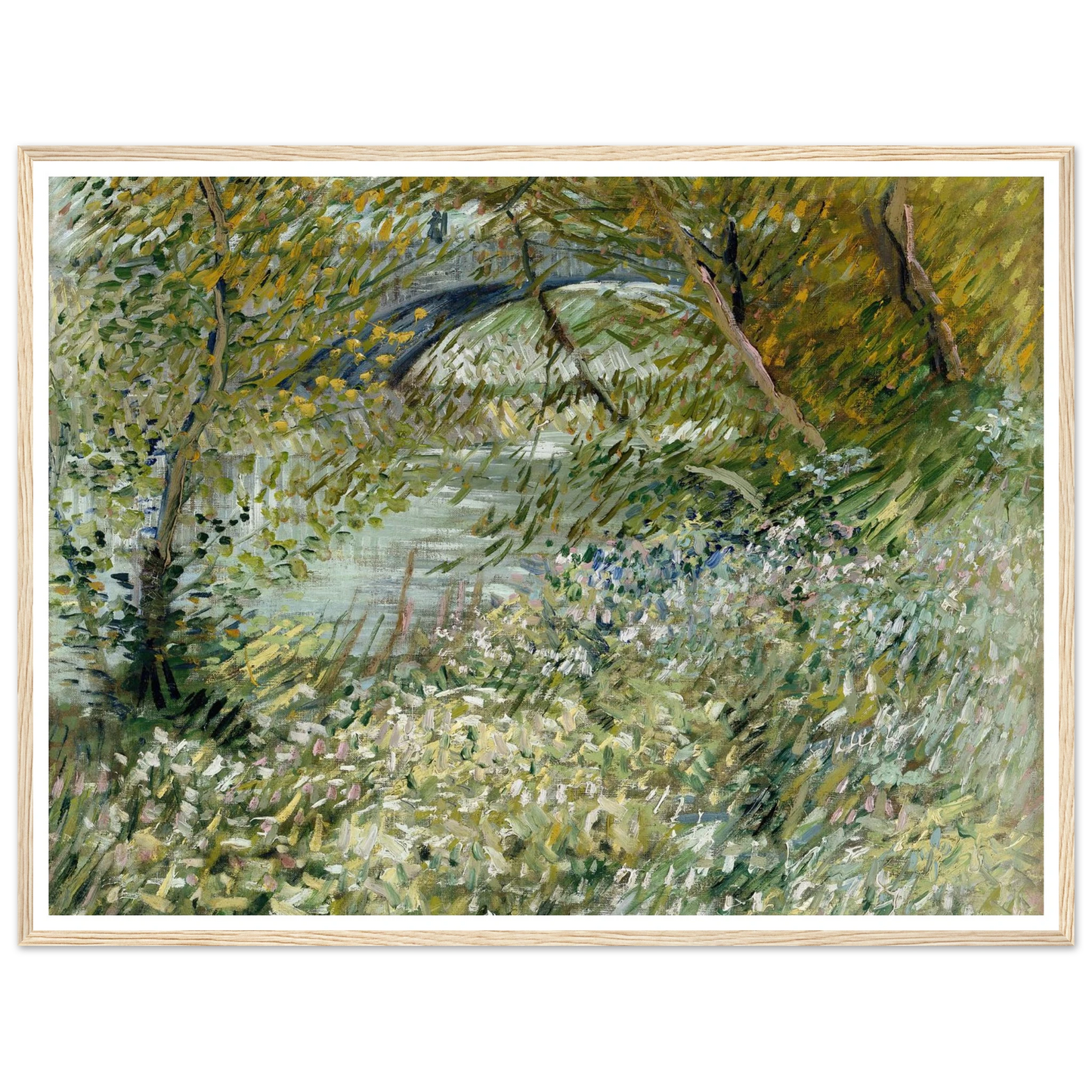 River Bank in Springtime (1887) Art Print | Vincent van Gogh-Quipham Collections
