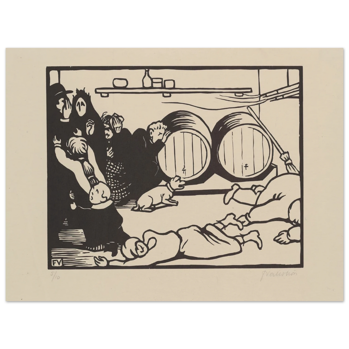 The Civilians (Les Civils) (1916) Art Print | Felix Vallotton-Quipham Collections