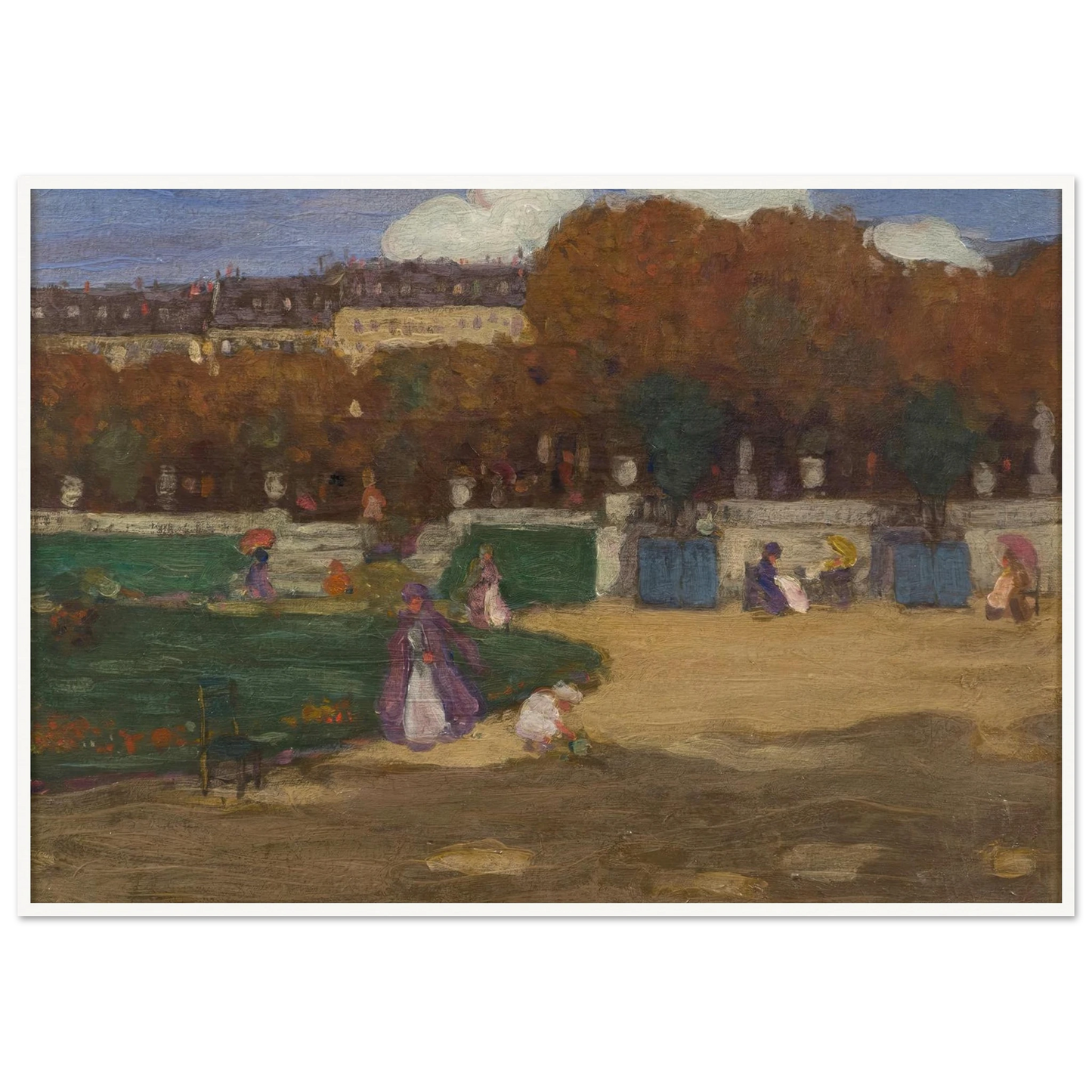 Luxembourg Gardens, Paris (1902) Art Print | Frederick Carl Frieseke-Quipham Collections