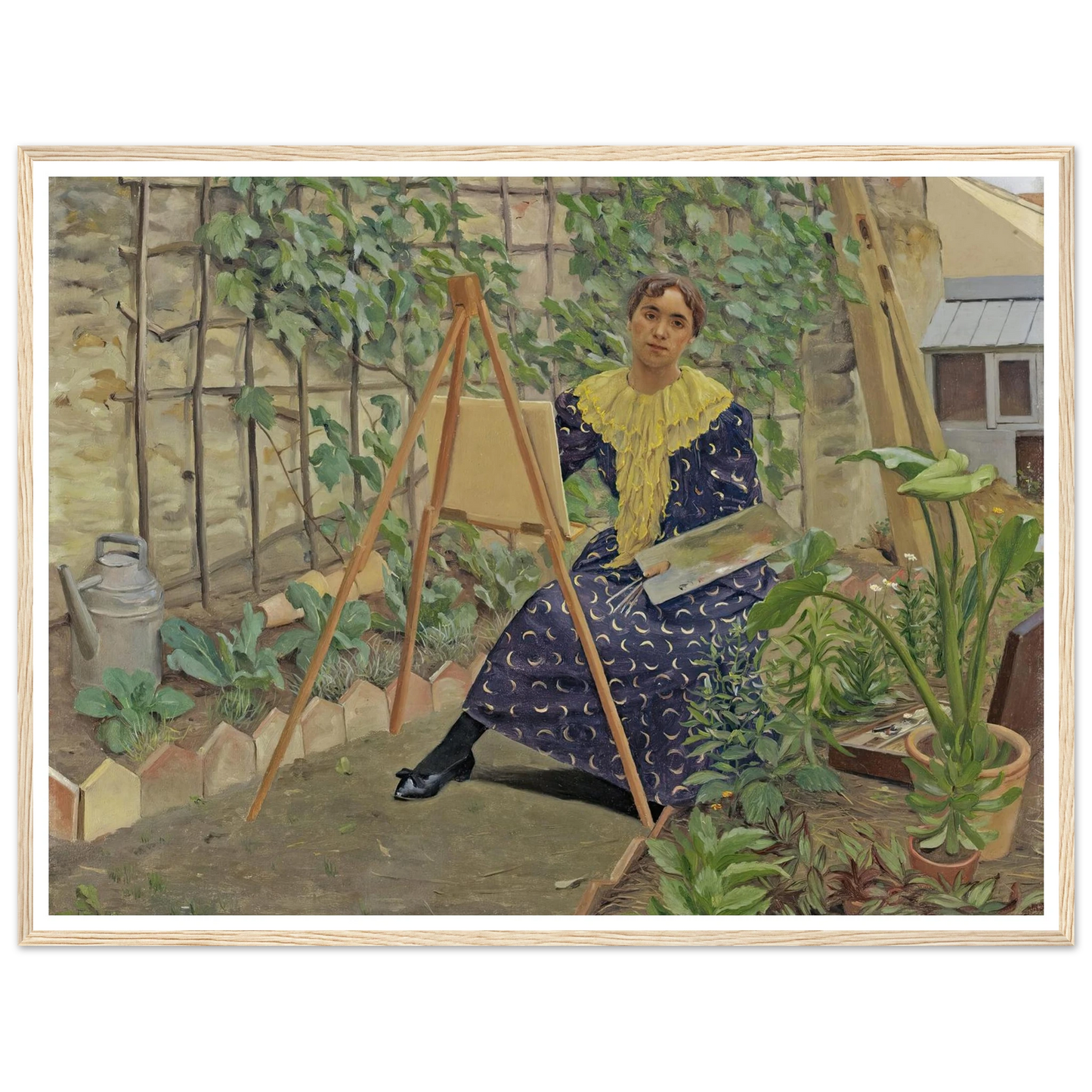 Young Girl Painting (1892) Art Print | Felix Vallotton-Quipham Collections