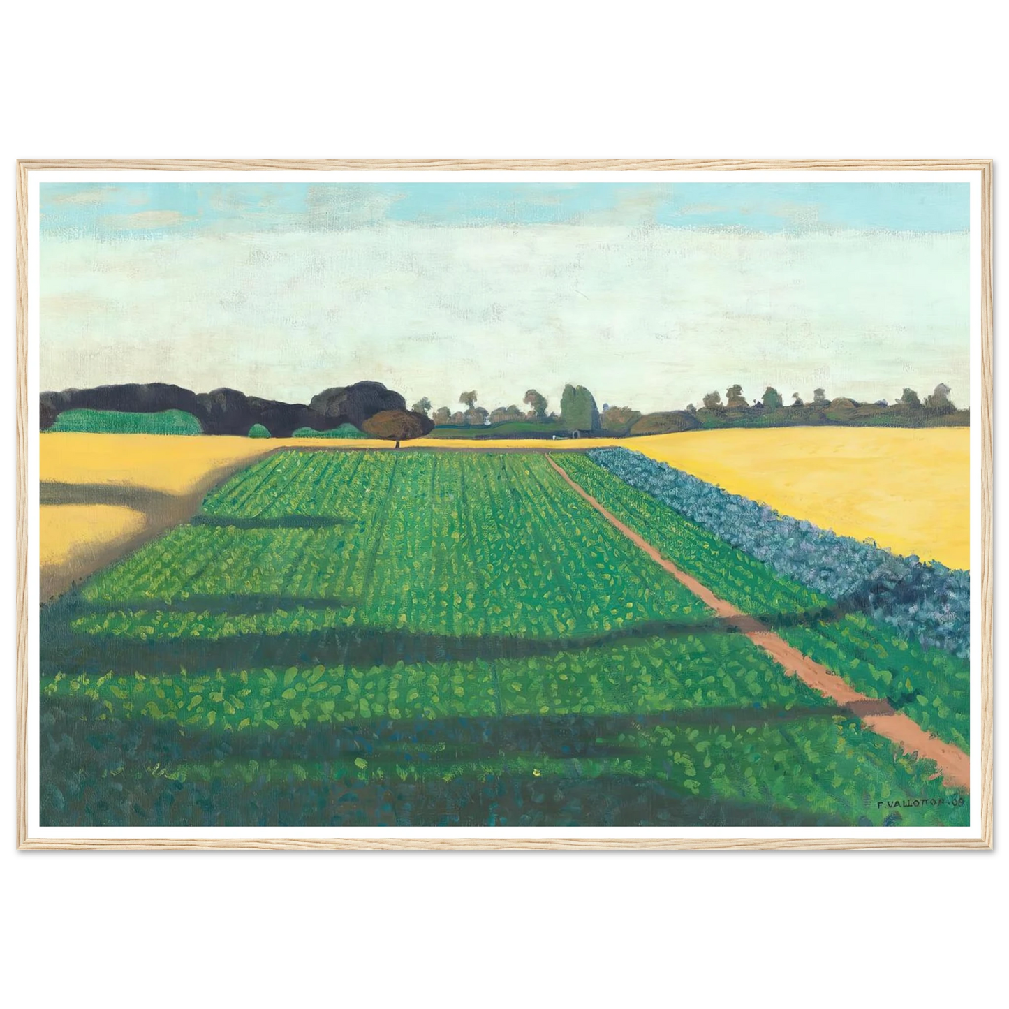 The Fields, Plateau Of Red Cross (1914) Art Print | Felix Vallotton-Quipham Collections
