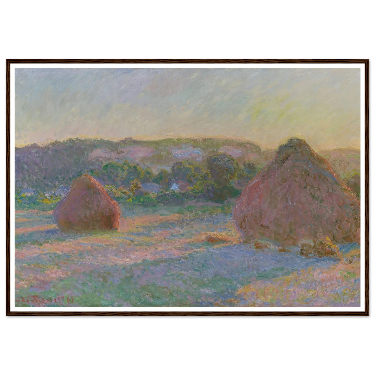 Stacks of Wheat (End of Summer) (1890-91) Art Print | Claude Monet-Quipham Collections