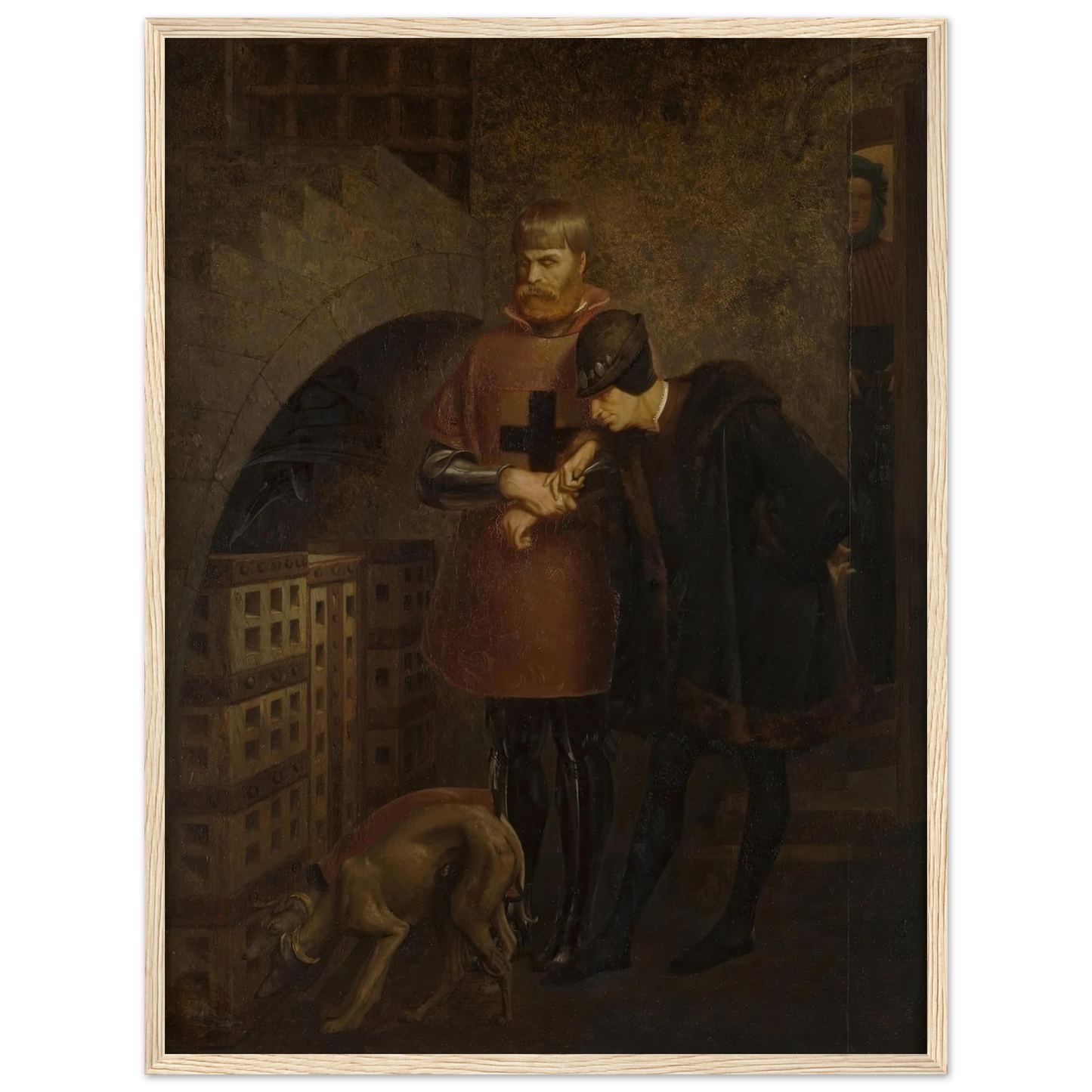 Louis XI of France visiting Cardinal Balue in his iron cage (1883) Art Print | Jean Leon Gerome-Quipham Collections