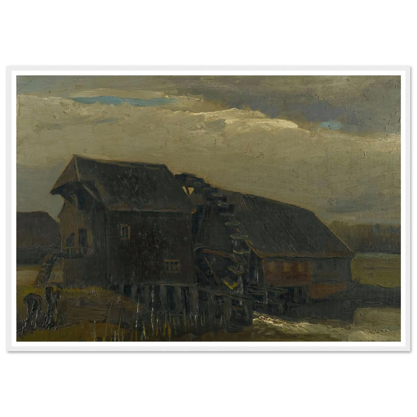 Water Mill At Opwetten (1884) Art Print | Vincent van Gogh-Quipham Collections