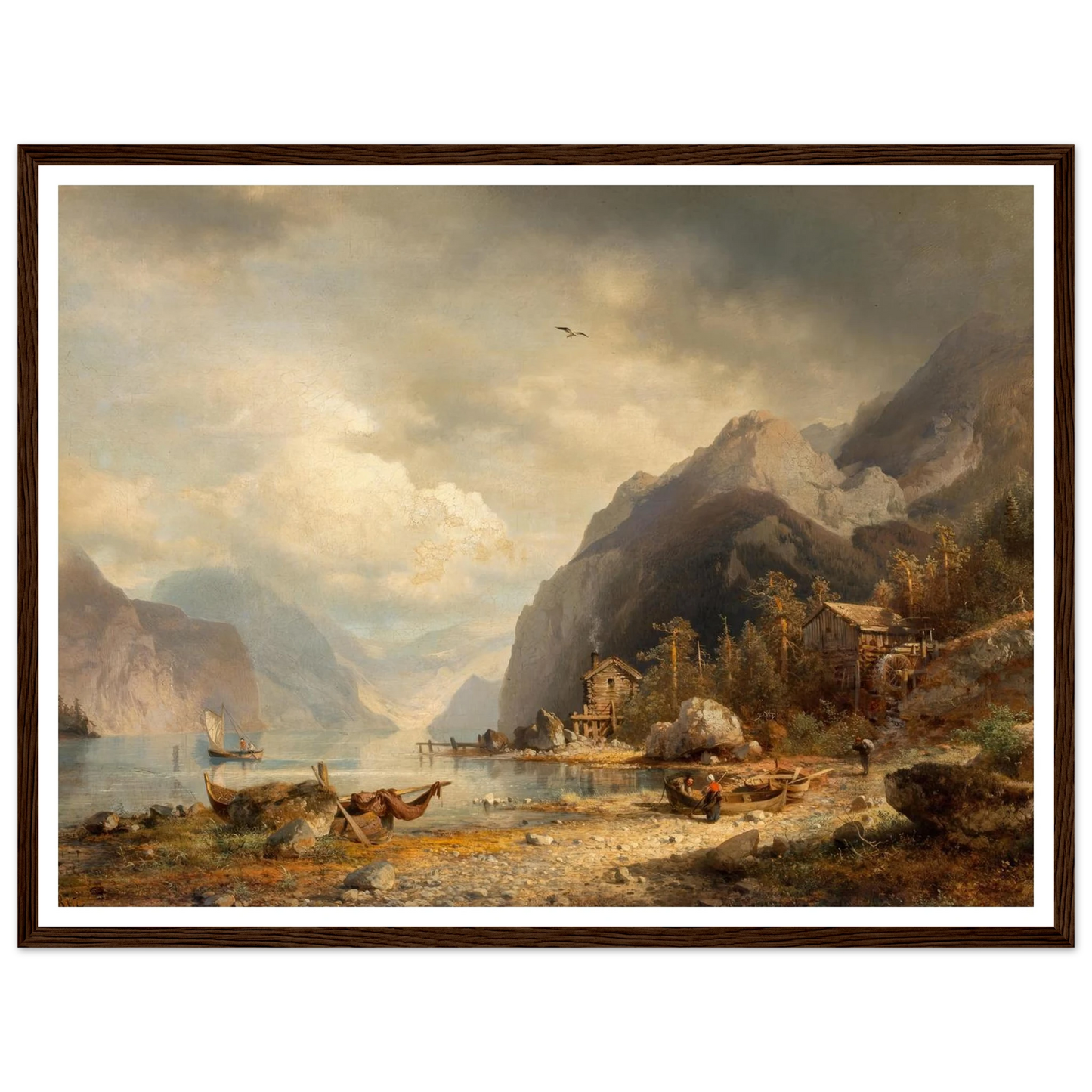 Fishing Village (1862) Art Print | Hermann Ottomar Herzog-Quipham Collections