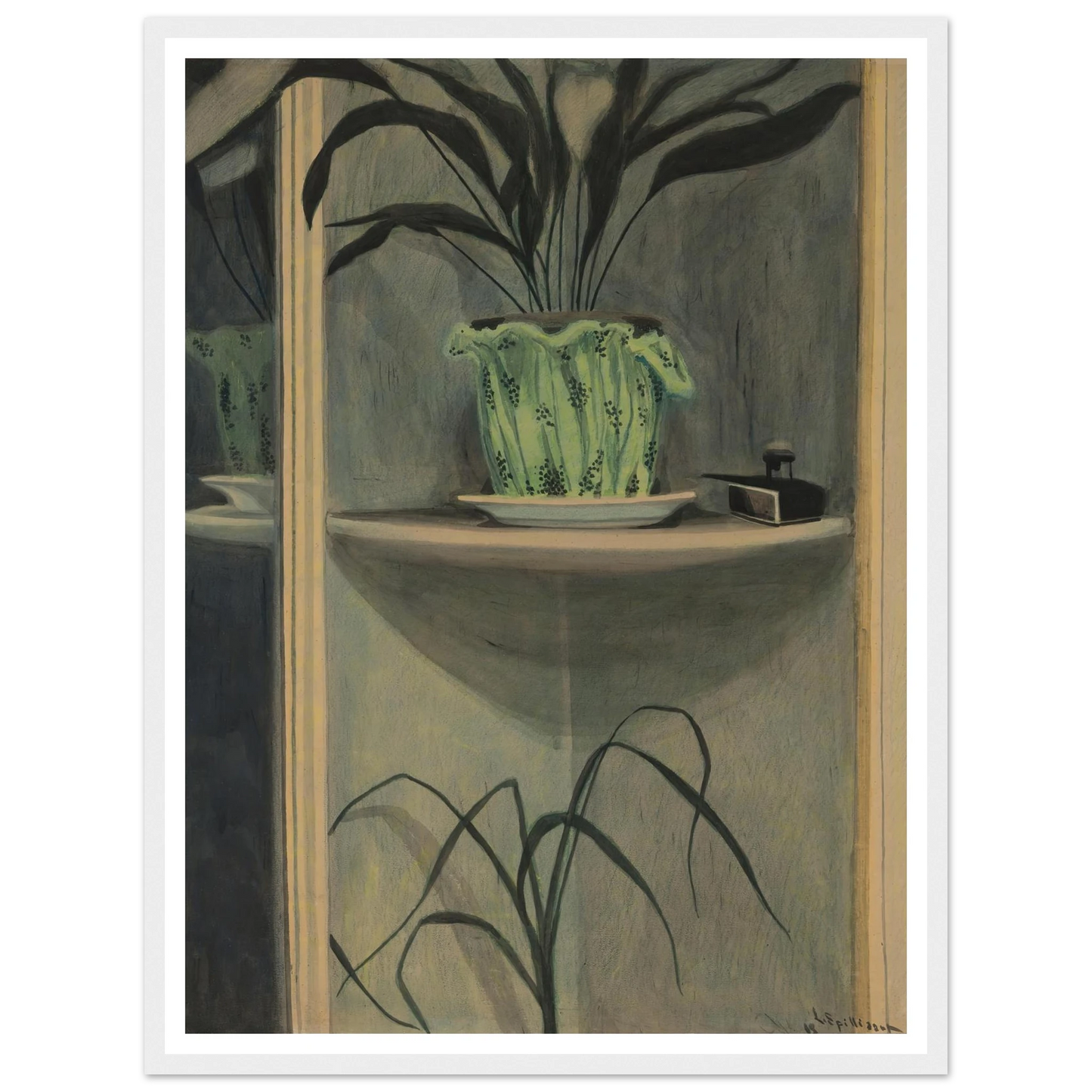 Planten, inktpot en spiegel (1908) Art Print | Leon Spilliaert-Quipham Collections