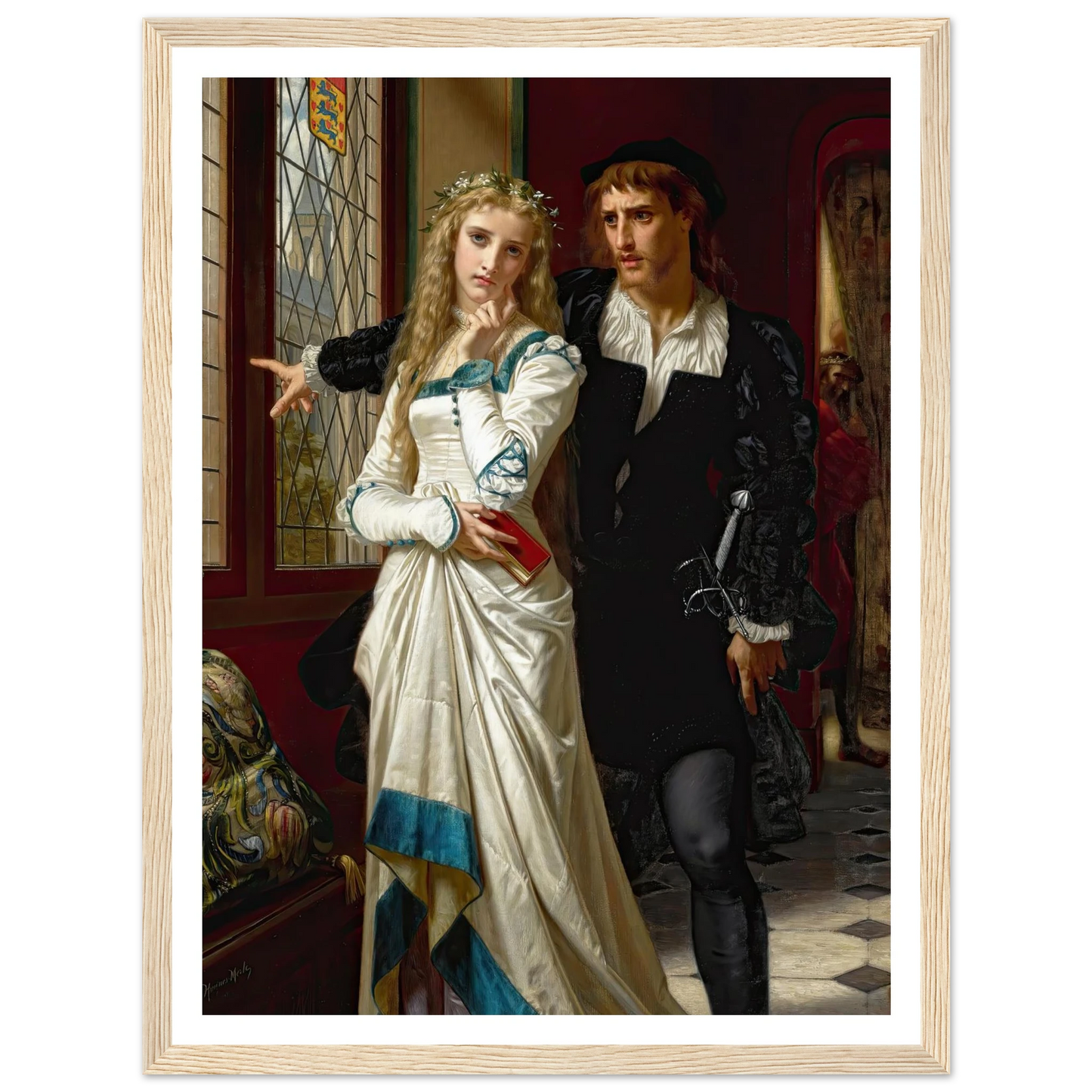Hamlet And Ophelia (1873) Art Print | Hugues Merle-Quipham Collections