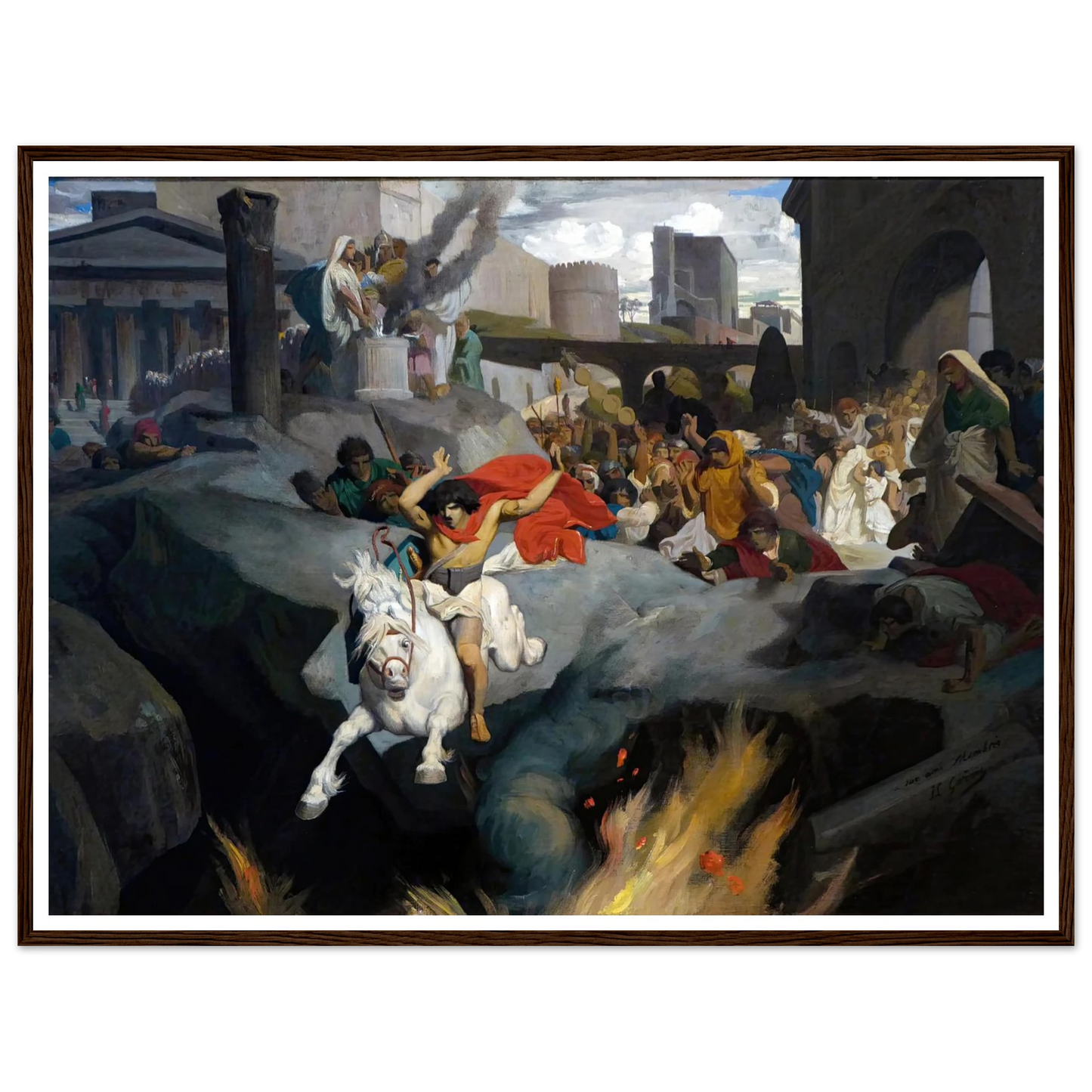 The Leap of Marcus Curtius (1850-1855) Art Print | Jean Leon Gerome-Quipham Collections