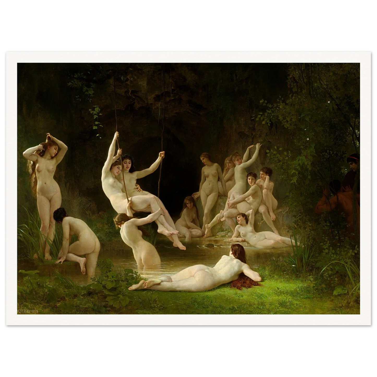Nymphaeum (1878) Art Print | William Bouguereau-Quipham Collections