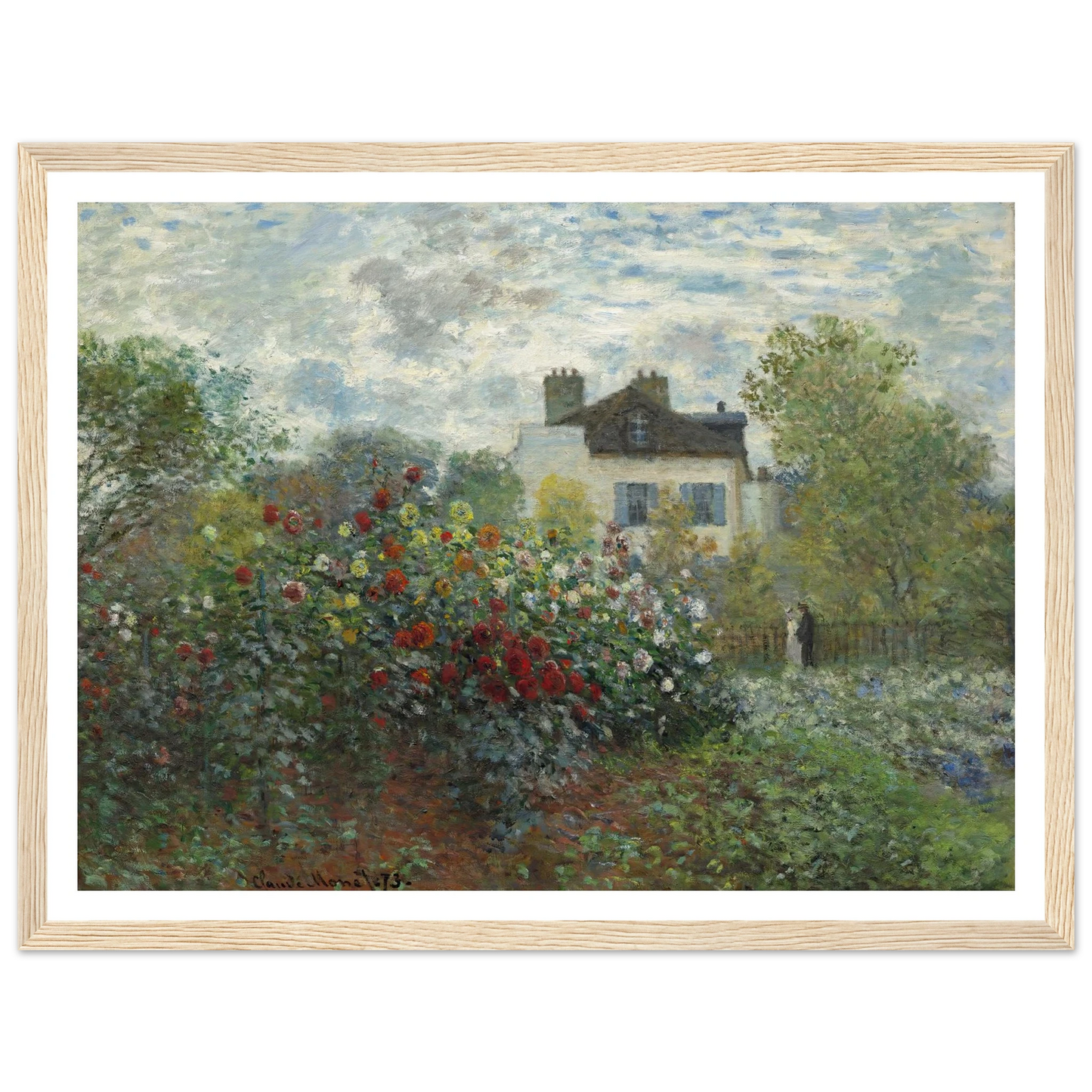 The Artist’s Garden in Argenteuil (A Corner of the Garden with Dahlias) (1873) Art Print | Claude Monet-Quipham Collections