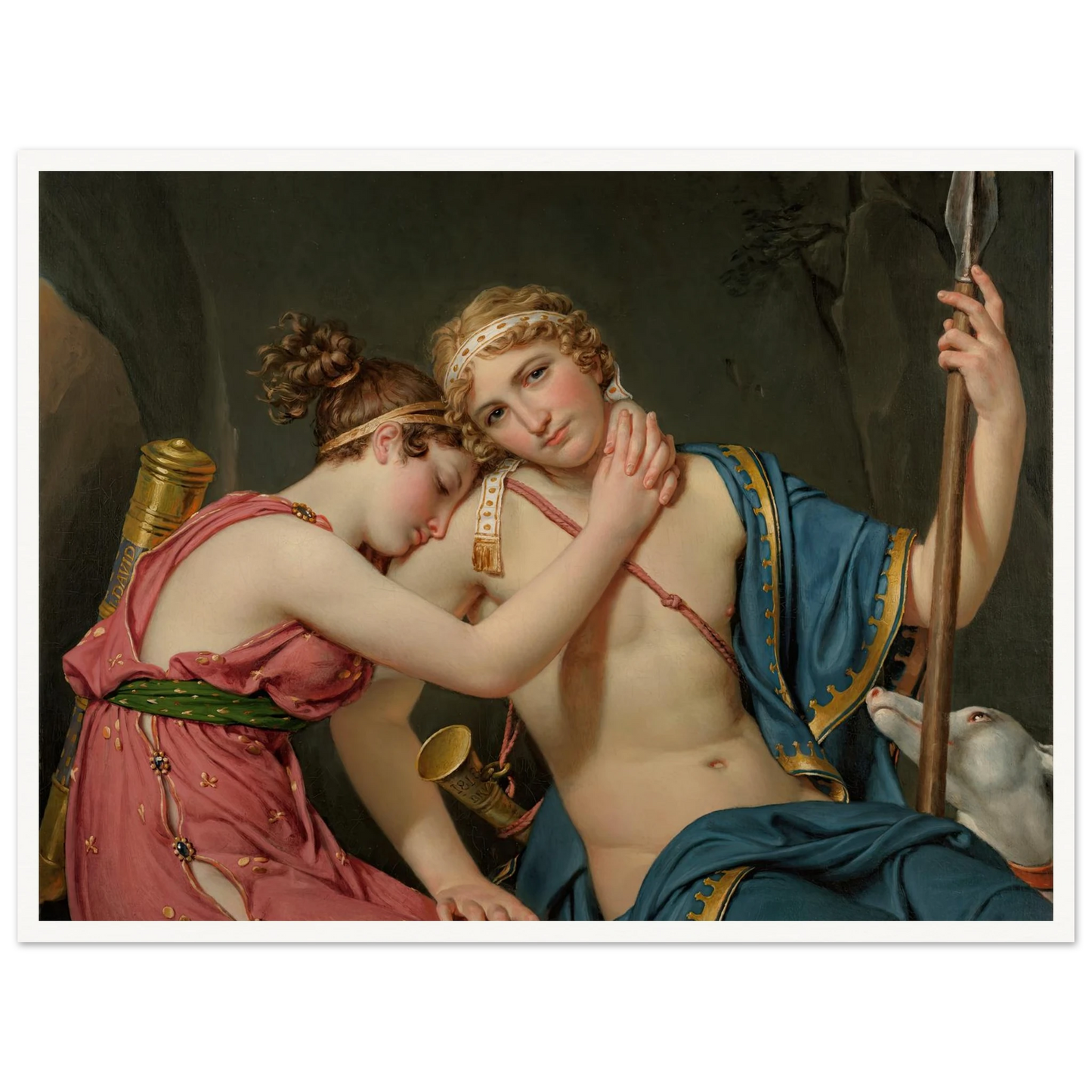 The Farewell Of Telemachus And Eucharis (1818) Art Print | Jacques Louis David-Quipham Collections