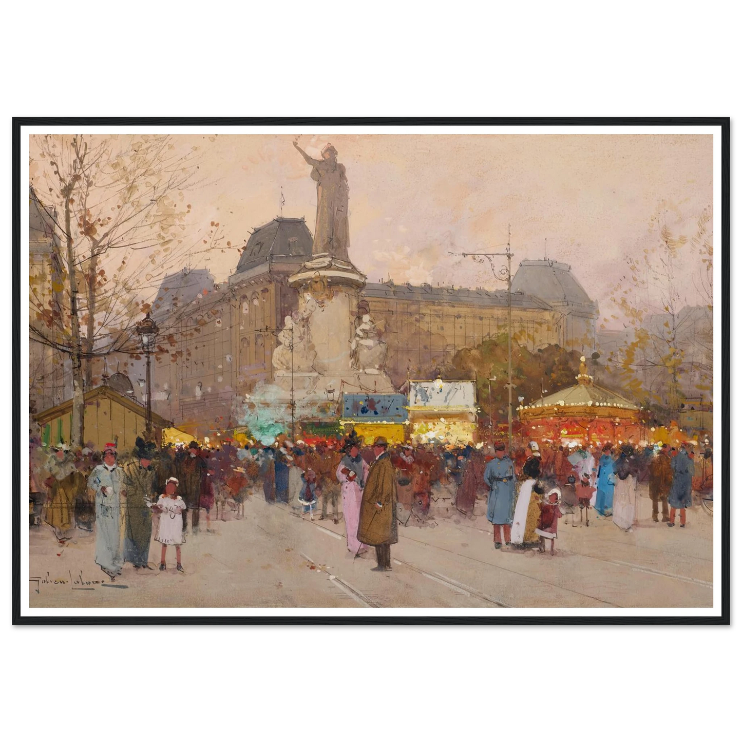 La Place du Republic, Paris Art Print | Eugene Galien Laloue-Quipham Collections