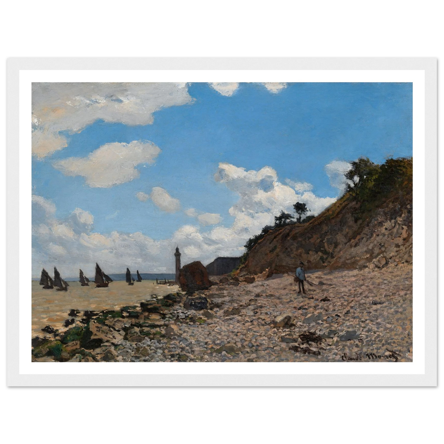 The Beach at Honfleur (1864-1866) Art Print | Claude Monet-Quipham Collections