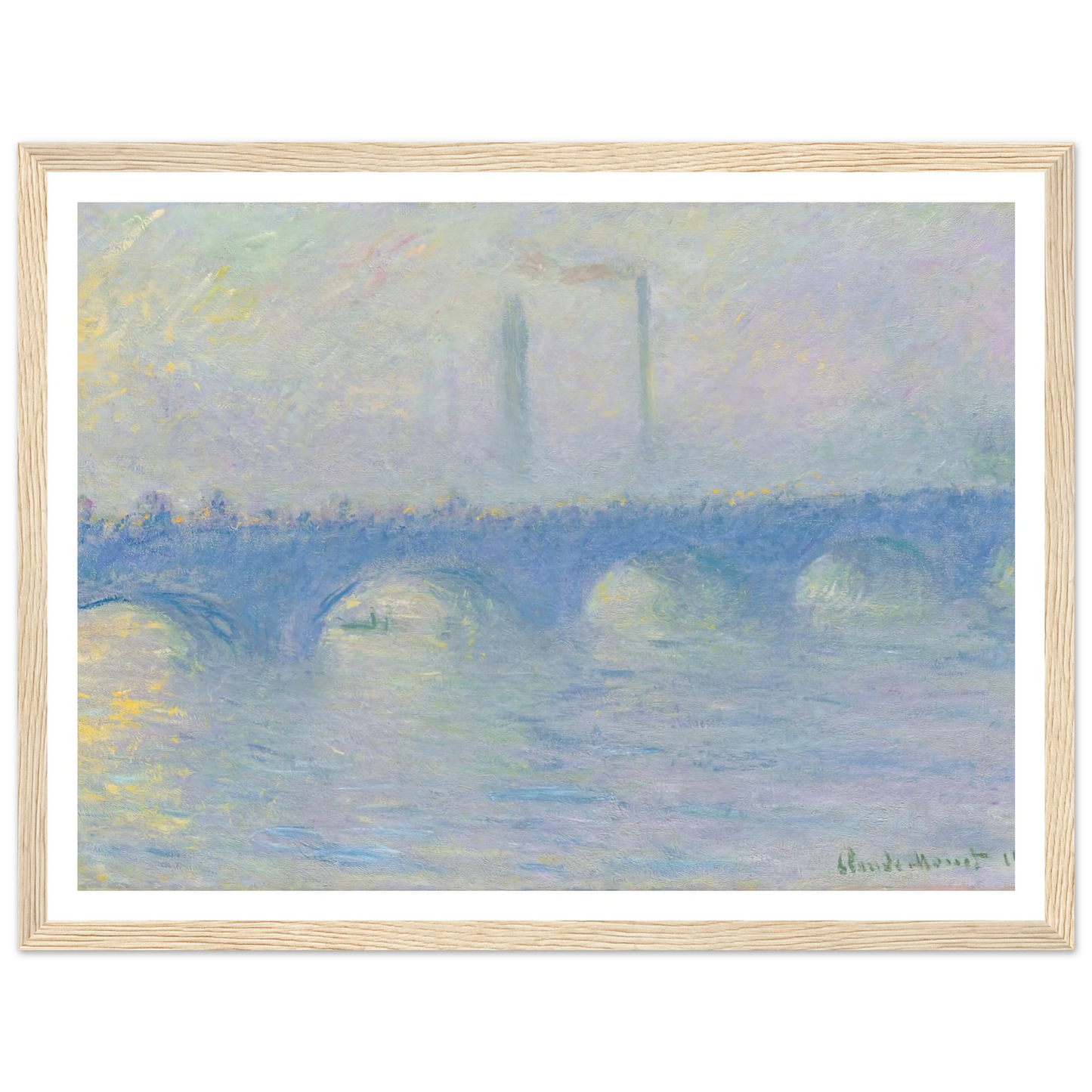 Waterloo Bridge, effet de brume (1904) Art Print | Claude Monet-Quipham Collections