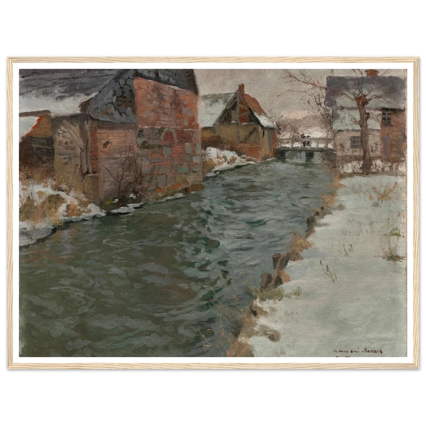 Hameau en bord de rivière (1895) Art Print | Frits Thaulow-Quipham Collections