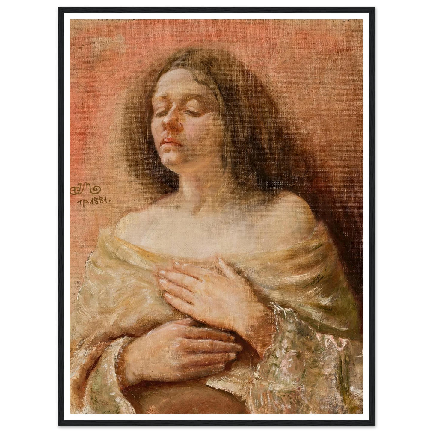 Portrait study of a woman (1881) Art Print | Jan Matejko-Quipham Collections