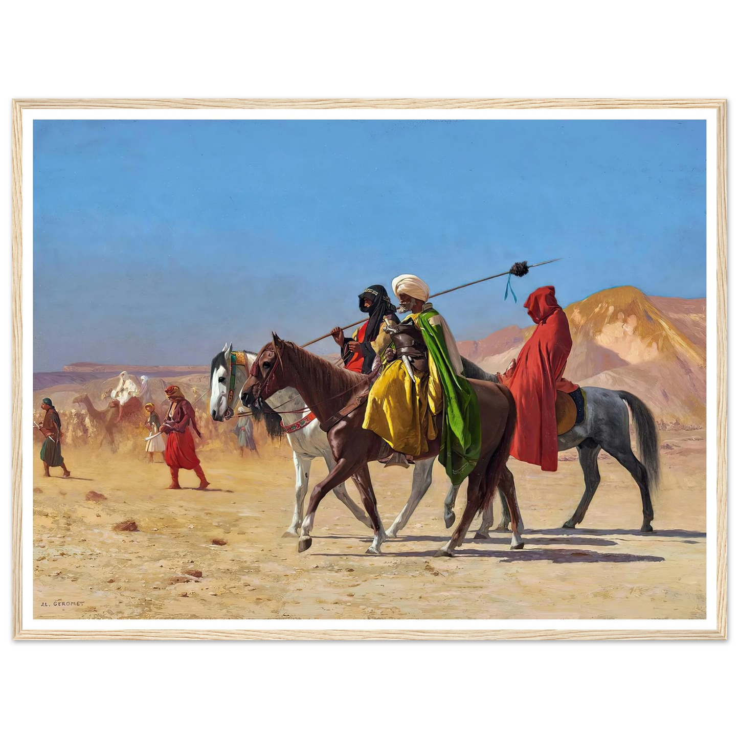 Riders Crossing the Desert (1870) Art Print | Jean Leon Gerome-Quipham Collections