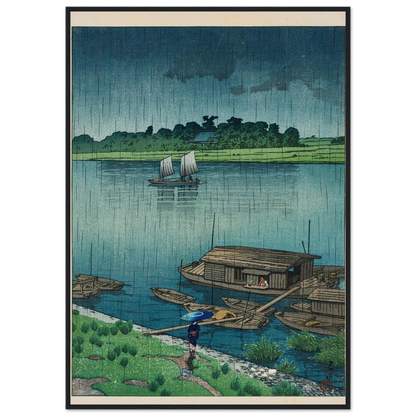 Samidare (Arakawa) (Early summer rain at Arakawa) (1932) Art Print | Kawase Hasui-Quipham Collections