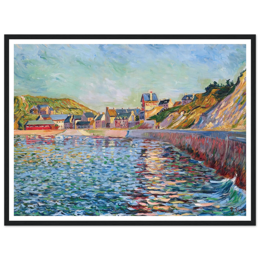Port-en-Bessin, L’avant-port (1884) Art Print | Paul Signac - Framed Poster - 30x40 cm / 12x16″ - Black frame