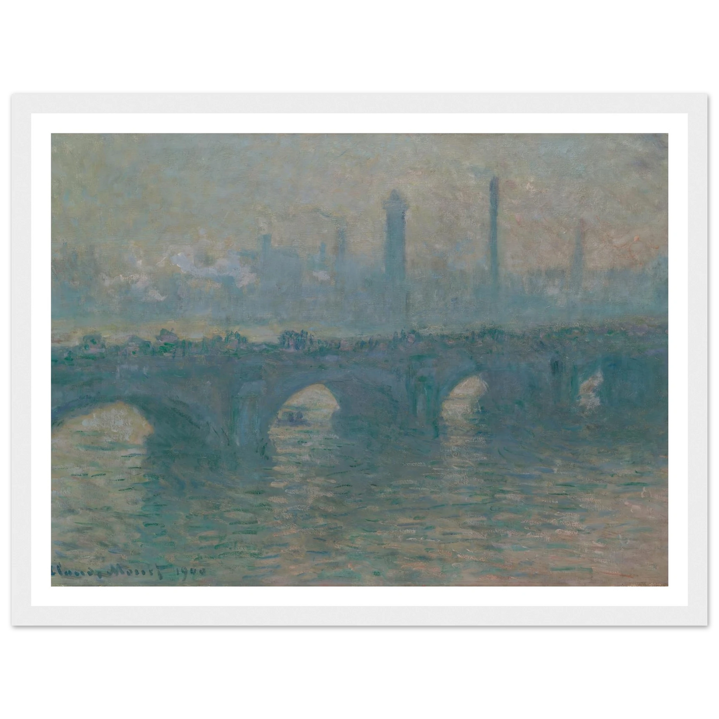 Waterloo Bridge, Gray Weather (1900) Art Print | Claude Monet-Quipham Collections
