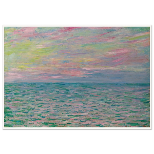 Coucher De Soleil À Pourville, Pleine Mer (1882) Art Print | Claude Monet-Quipham Collections