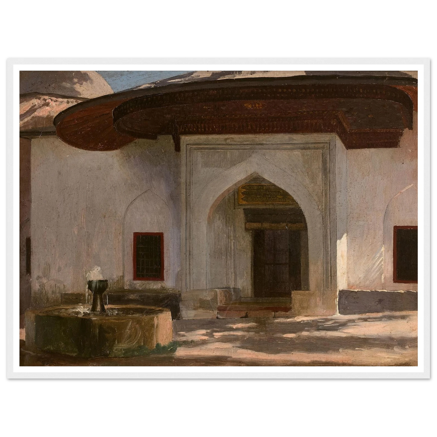 Fontaine à l’entrée d’un monument, probablement en Egypte Art Print | Jean Leon Gerome-Quipham Collections