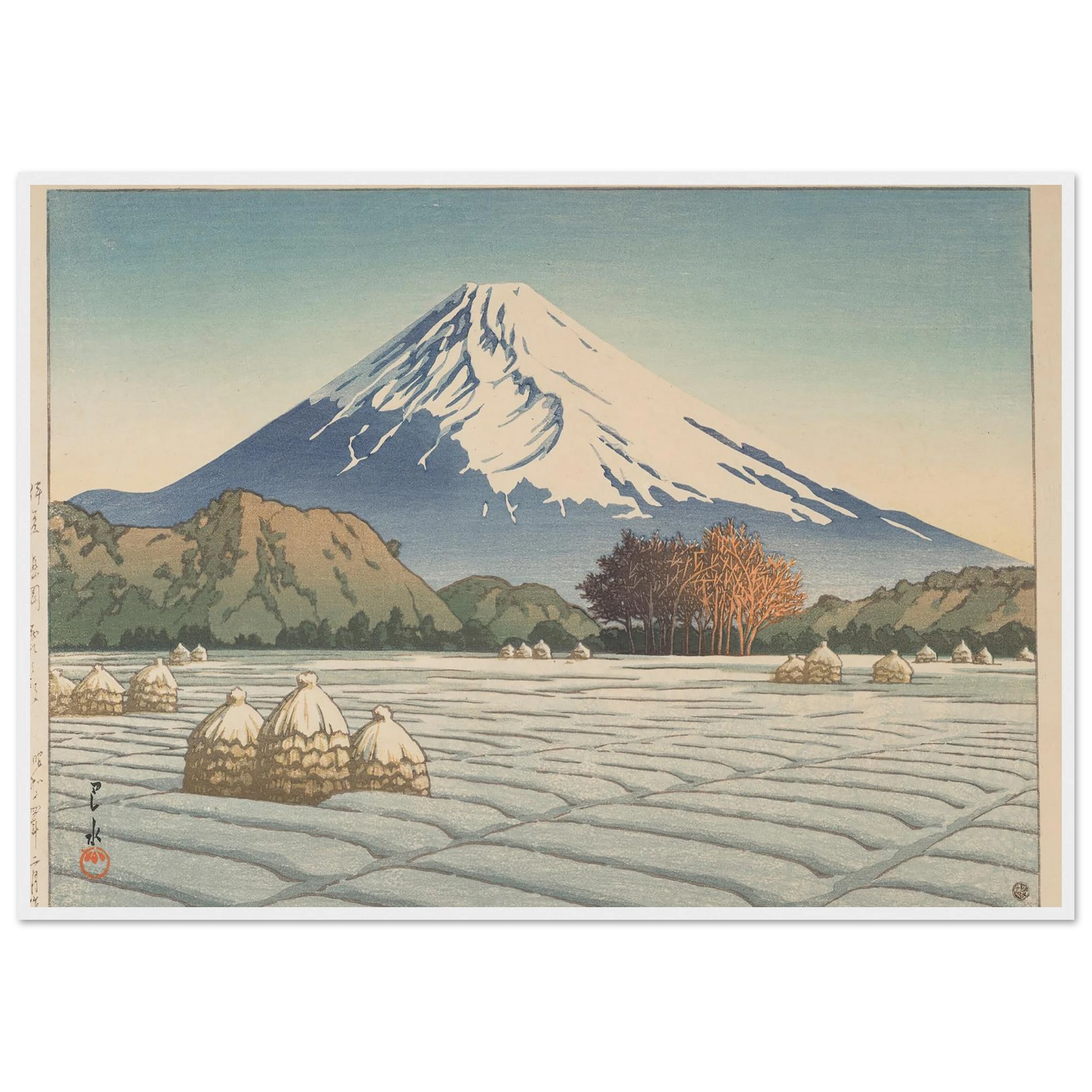 Izu Nagaoka shimo no asa (Frosty morning in Nagaoka, Izu) (1939) Art Print | Kawase Hasui-Quipham Collections