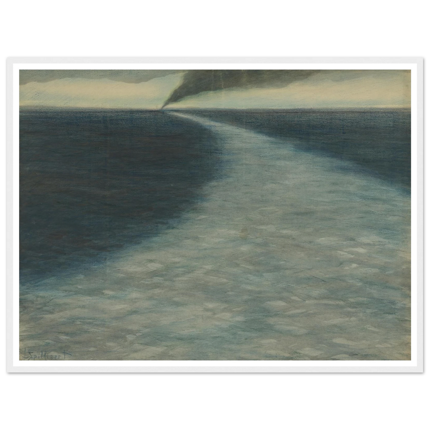 Marine met kielzog (1902) Art Print | Leon Spilliaert-Quipham Collections