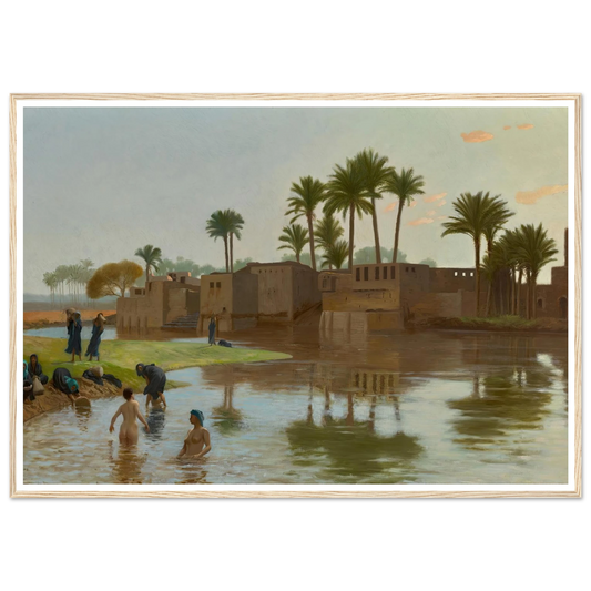 Femmes fellahs au bain Art Print | Jean Leon Gerome-Quipham Collections