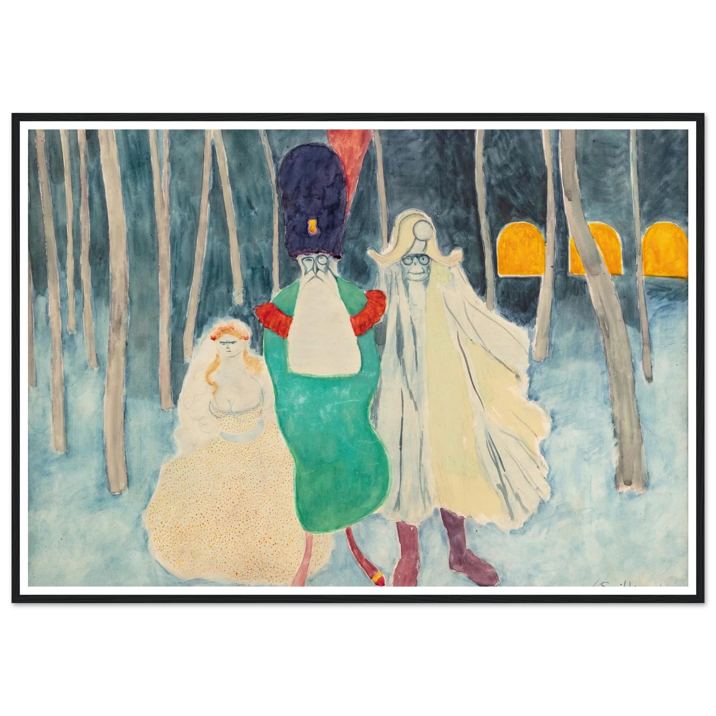 Mascarade. Léopold II, Napoléon et la bouquetière (1906) Art Print | Leon Spilliaert-Quipham Collections