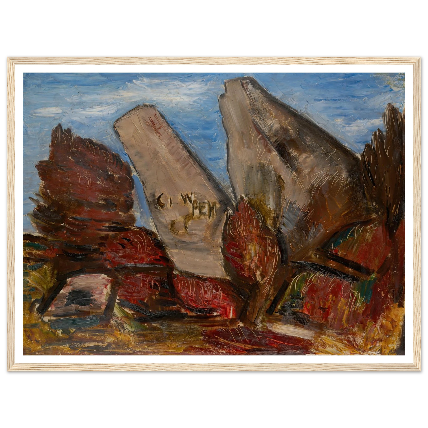 Whale’s Jaw, Dogtown Common, Cape Ann, Massachusetts (1934) Art Print | Marsden Hartley-Quipham Collections