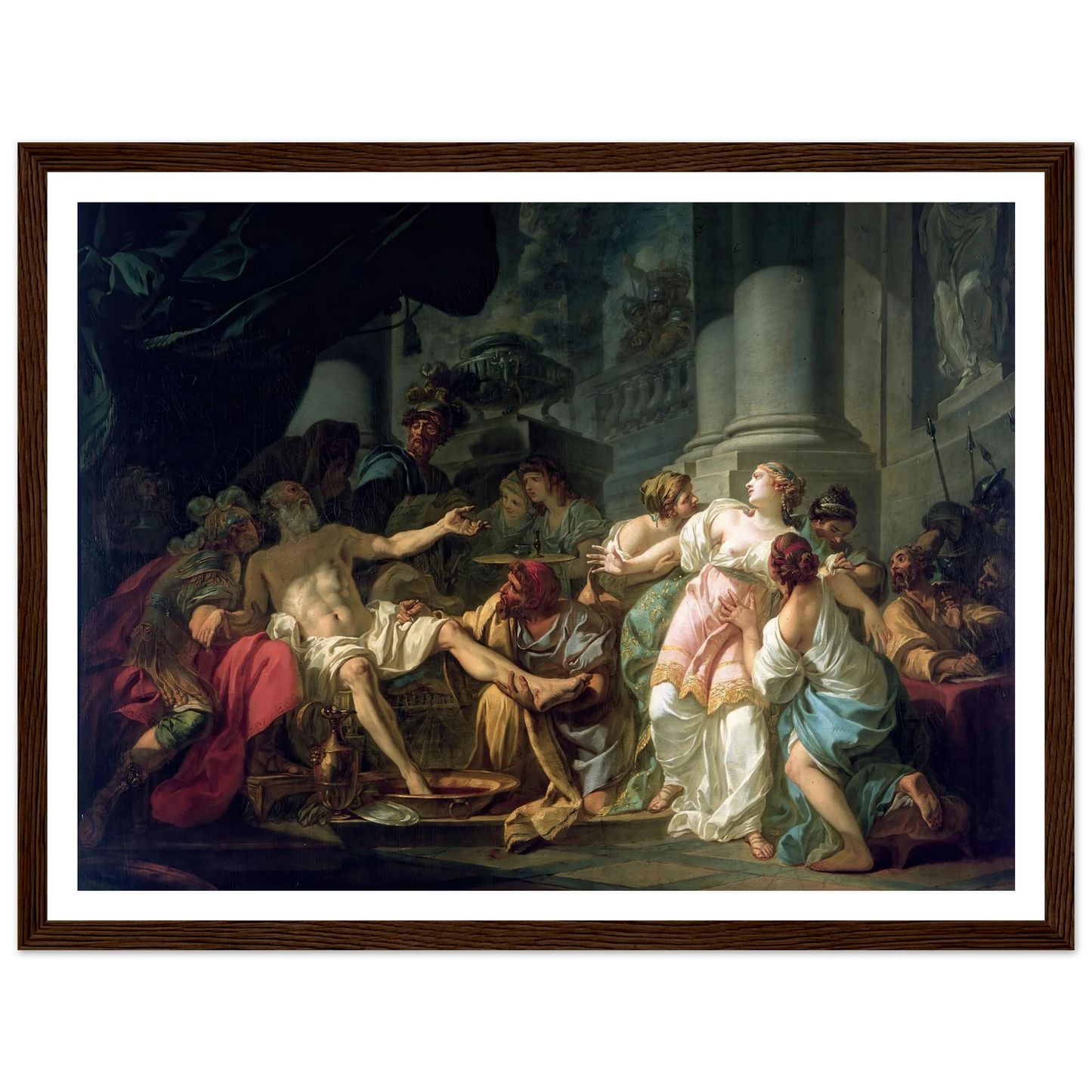 The Death Of Seneca (1773) Art Print | Jacques Louis David-Quipham Collections