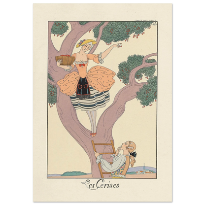 Les Cerises (Cherries) (1922–1926) Art Print | George Barbier-Quipham Collections