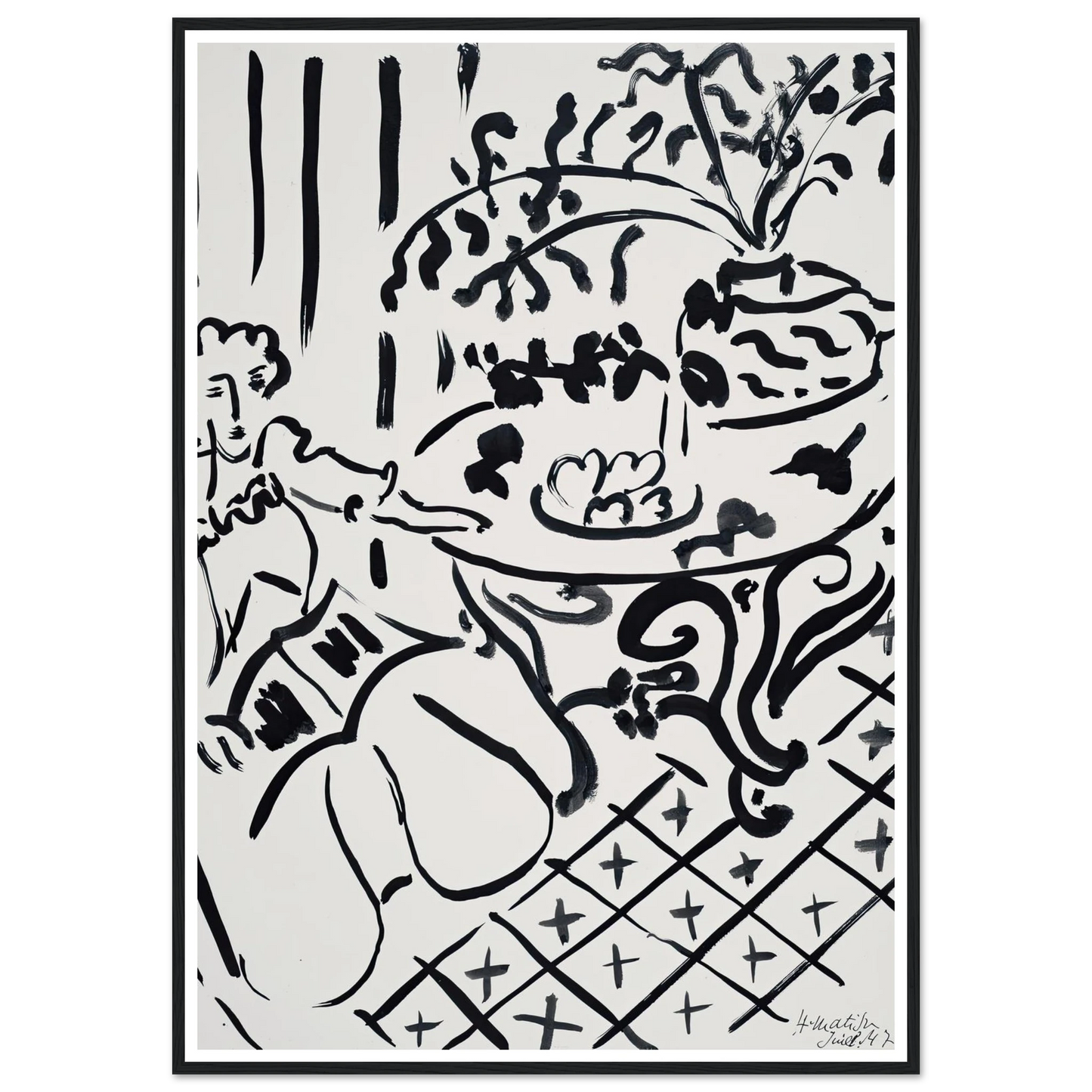 Fille assise à table (1947) Art Print | Henri Matisse-Quipham Collections