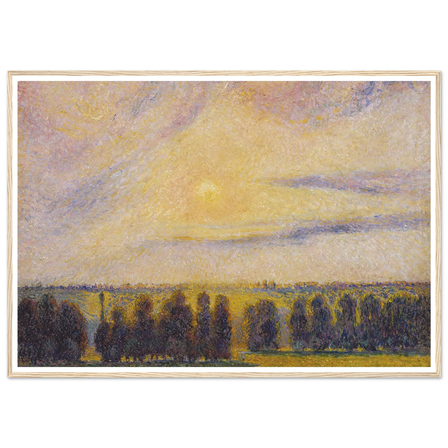 Sunset at Eragny Art Print | Camille Pissarro-Quipham Collections