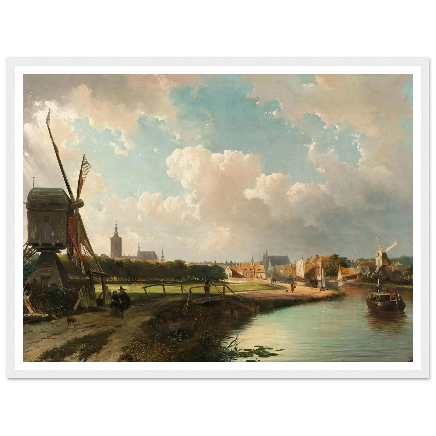 View of The Hague from the Delftse Vaart in the Seventeenth Century (1852) Art Print | Cornelis Springer-Quipham Collections