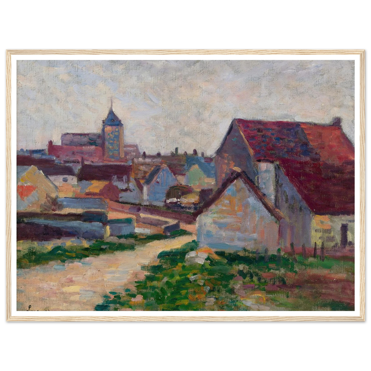 Le Village De Conche-Sur-Condoires (1897) Art Print | Maximilien Luce-Quipham Collections