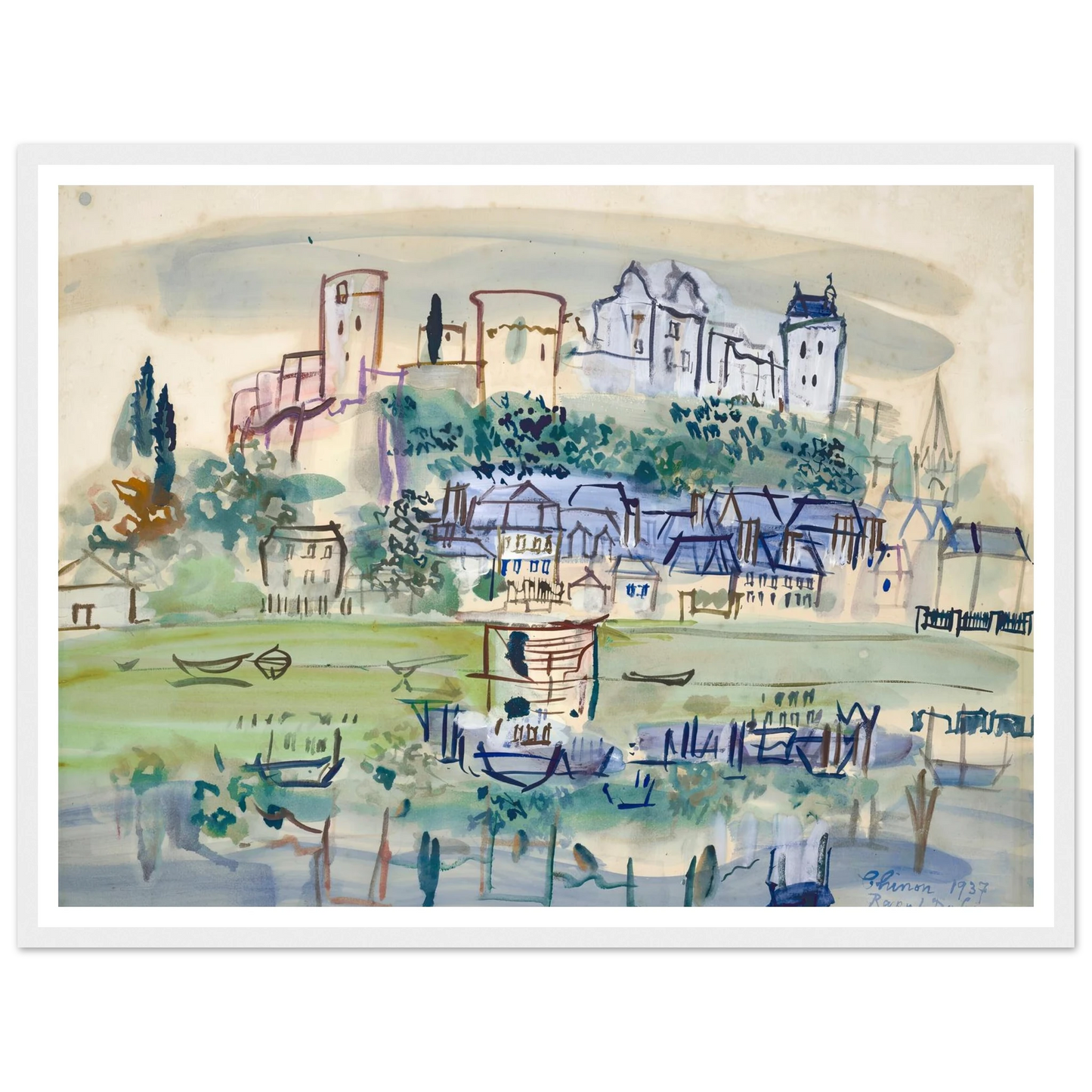 Chinon (1937) Art Print | Raoul Dufy-Quipham Collections