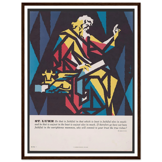 St. Luke (1962) Art Print | Joseph Binder - Framed Poster - 30x40 cm / 12x16″ - Black frame
