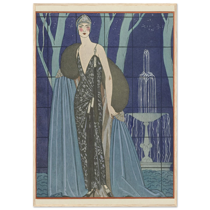 Alcyone ; Robe et manteau du soir, de Worth (1923) Art Print | George Barbier-Quipham Collections