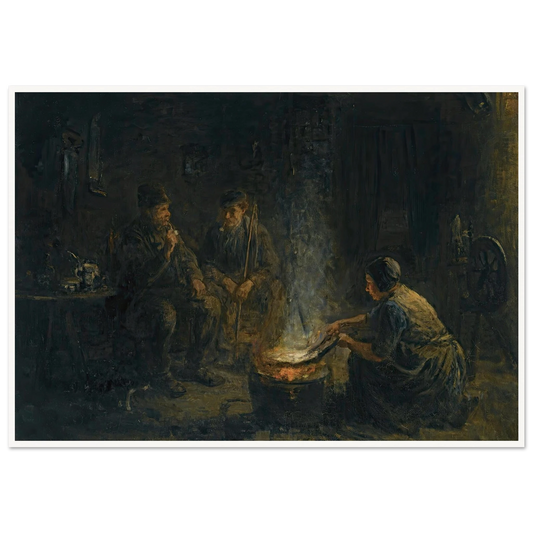 Preparing the meal Art Print | Jozef Israels-Quipham Collections
