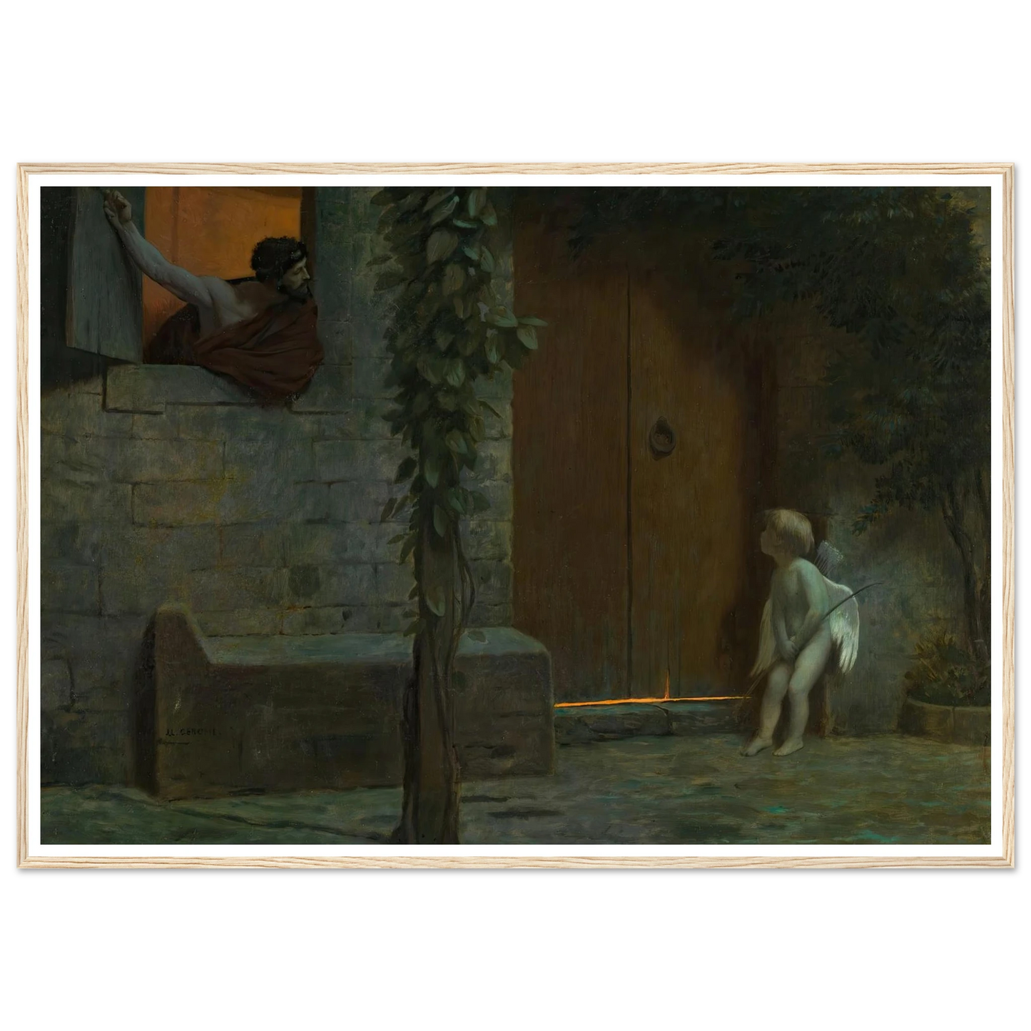 Cupid at the Door in a Rainstorm Art Print | Jean Leon Gerome-Quipham Collections
