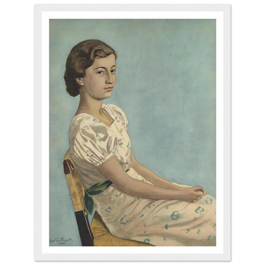 Portret van Mejuffrouw Simonne Kremer (1937) Art Print | Leon Spilliaert-Quipham Collections
