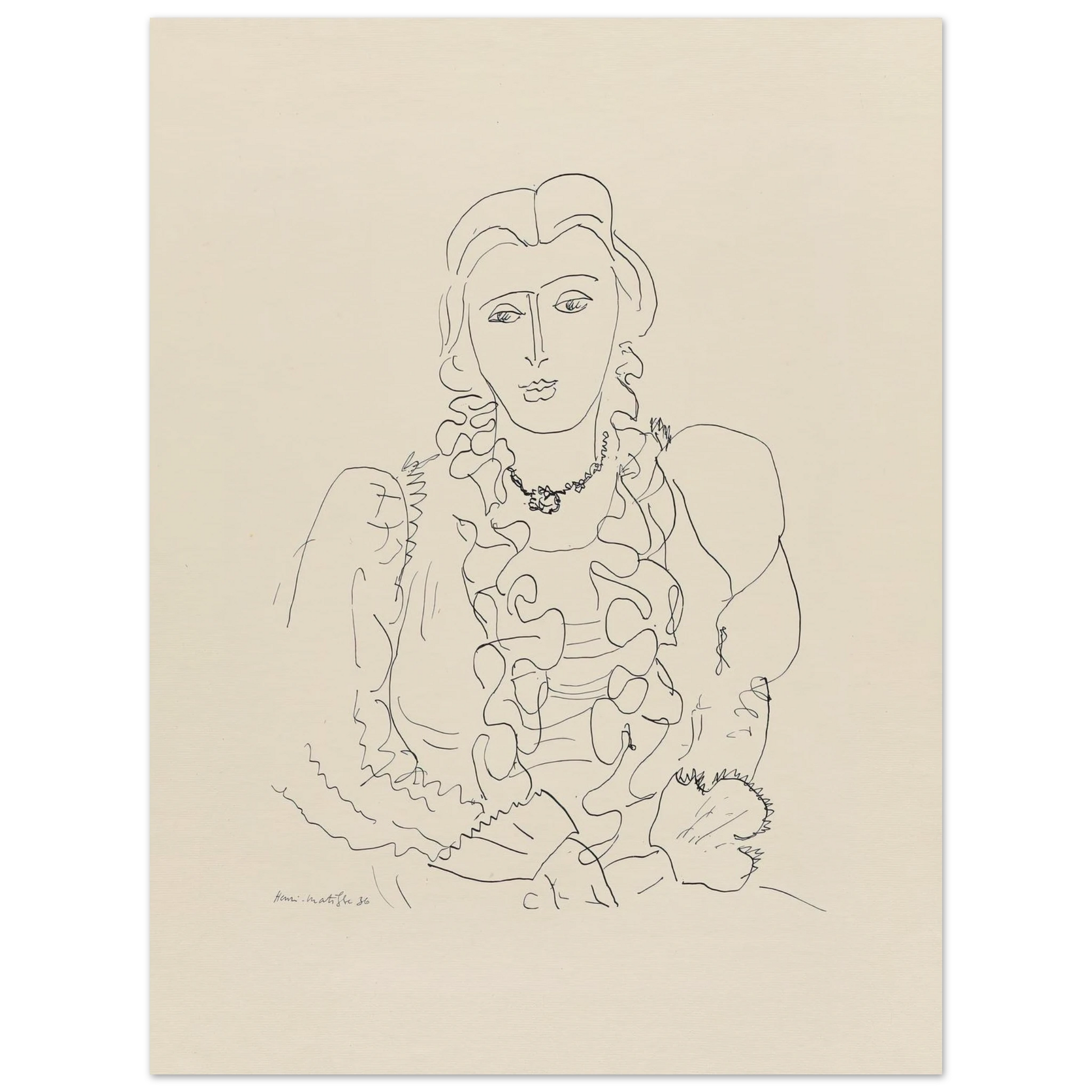 Sitzende Frau (1936) Art Print | Henri Matisse-Quipham Collections