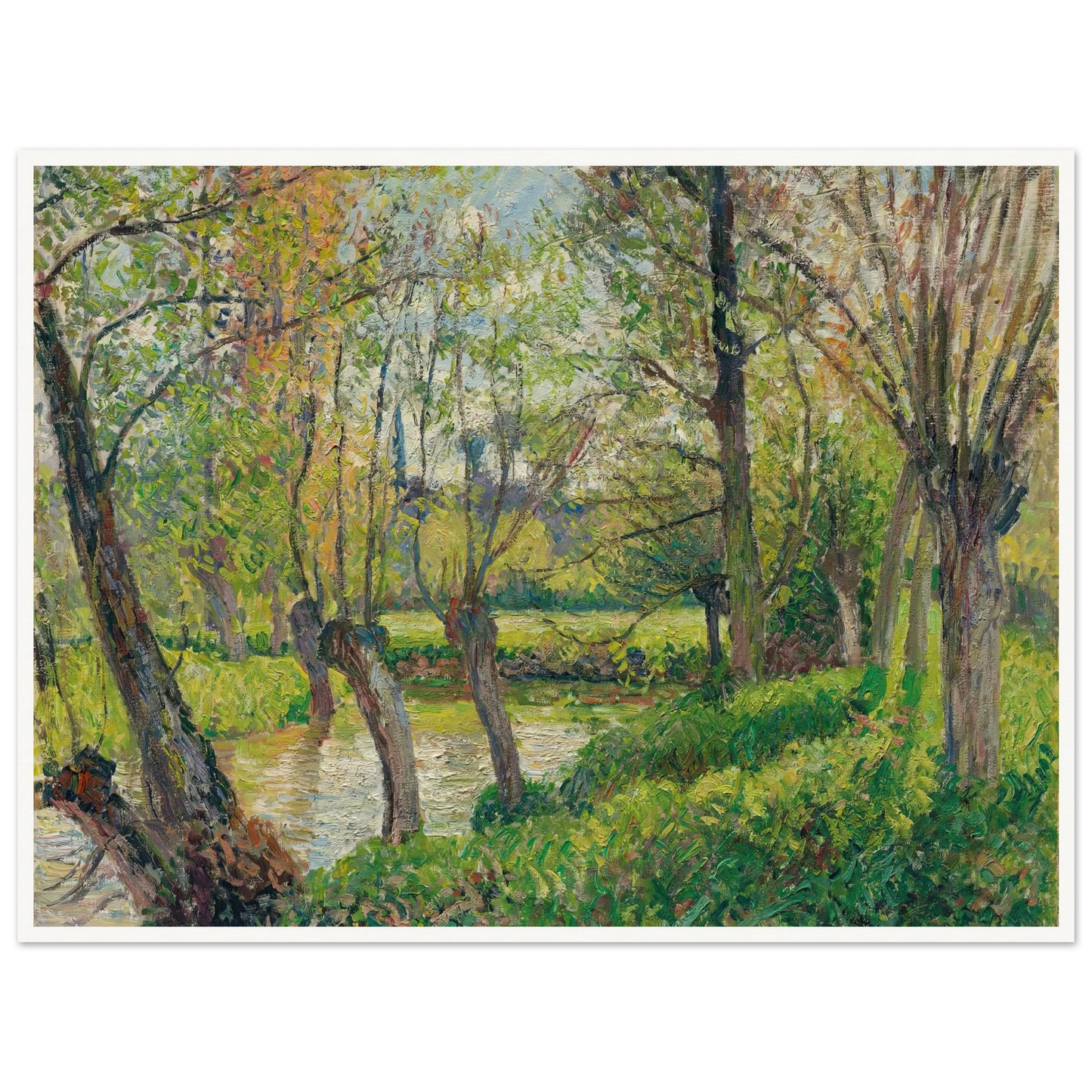 Bords De L’epte À Êragny, Soleil Couchant (1897) Art Print | Camille Pissarro-Quipham Collections