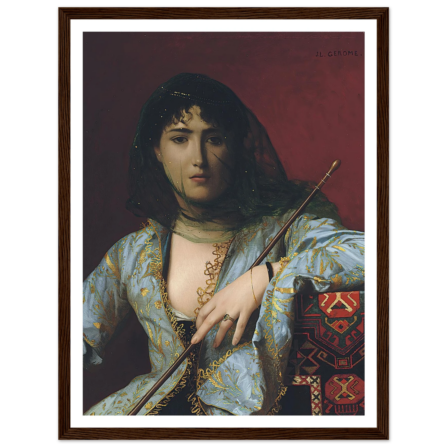 Veiled Circassian Beauty Art Print | Jean Leon Gerome-Quipham Collections