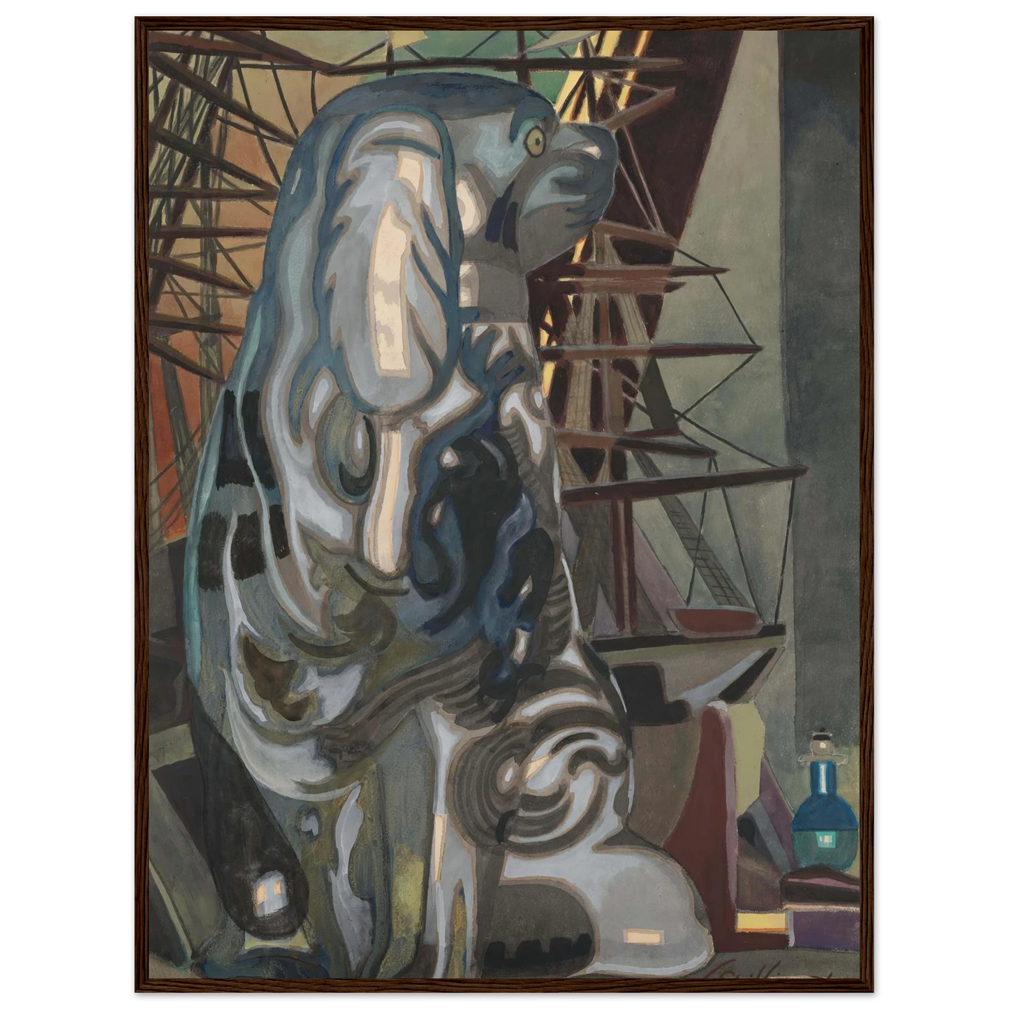 De porseleinen hond (1922) Art Print | Leon Spilliaert-Quipham Collections
