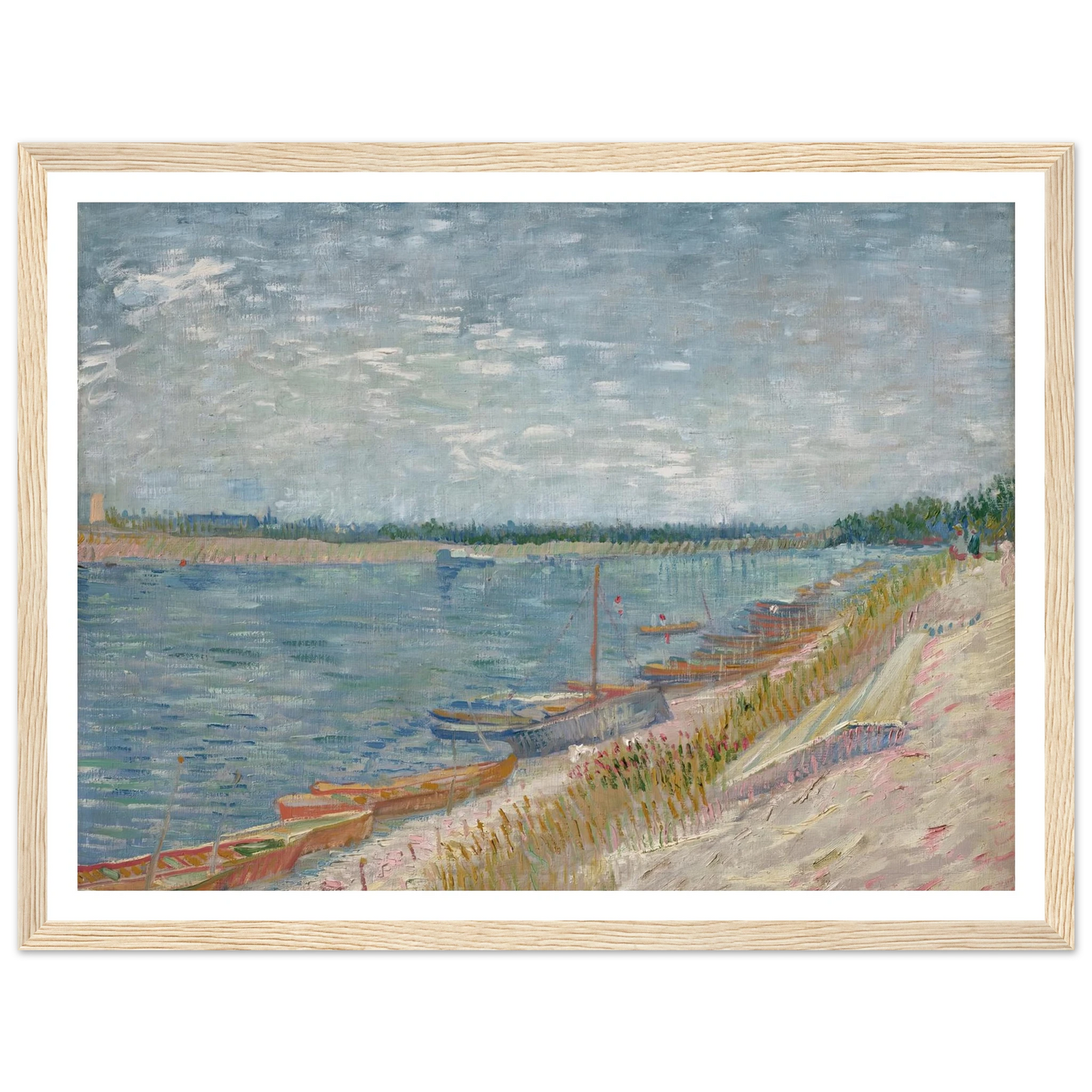 Les canots amarrés (1887) Art Print | Vincent van Gogh-Quipham Collections