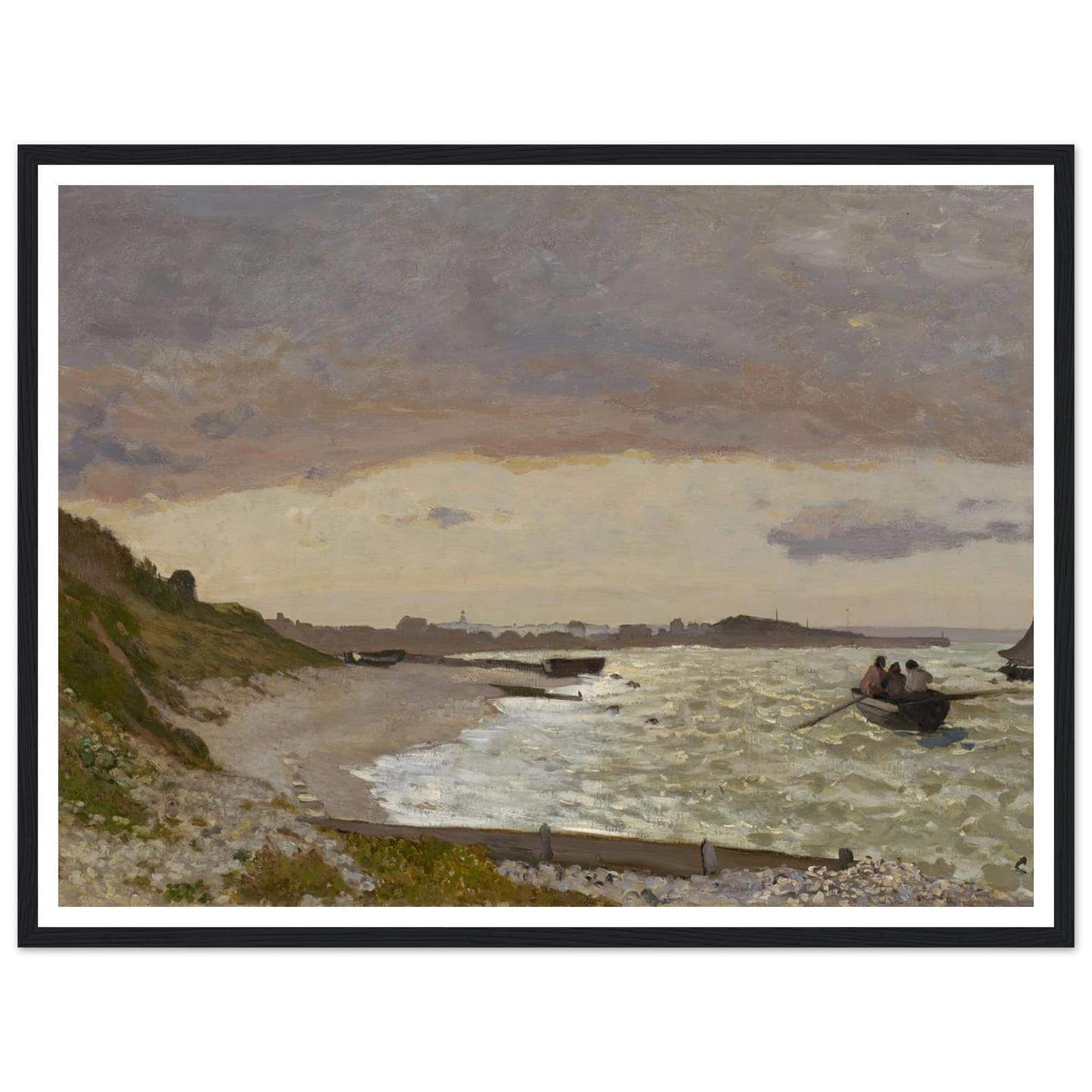 The Seashore at Sainte-Adresse (1864) Art Print | Claude Monet-Quipham Collections